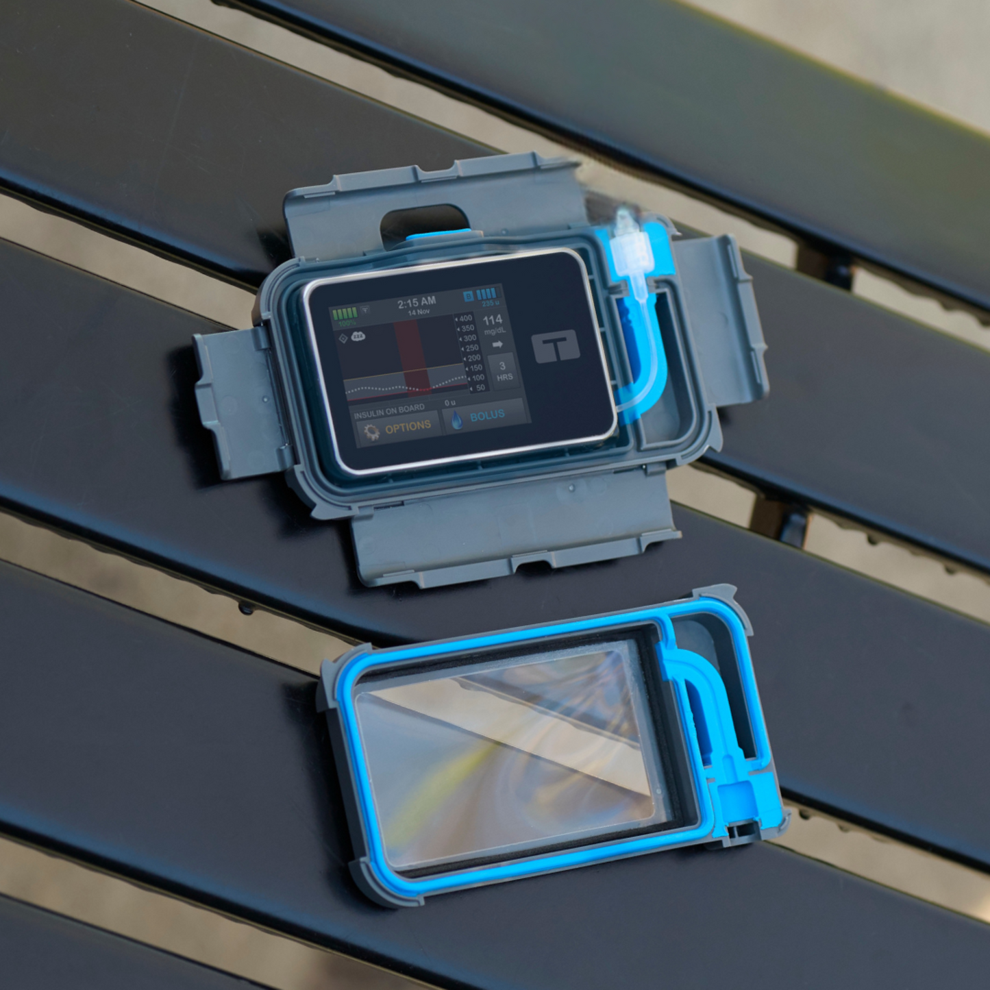DiaShield-Slim. Waterproof Insulin Pump Case for Tandem t:slim X2 insulin pump. Insulin pump case with clip. Diabetes accessories. Insulin pump case for Tandem t:slim X2 insulin pump. Tandem t:slim X2 waterproof case.