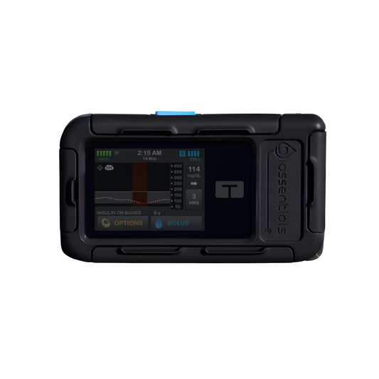 DiaShield-Slim Waterproof Insulin Pump Case for Tandem t:slim X2 insulin pump. Black color. IpX7 rated insulin pump case. Waterproof case for insulin pumps